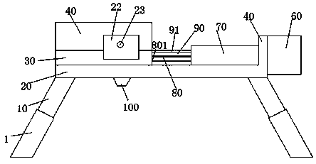 A welding device with stable support