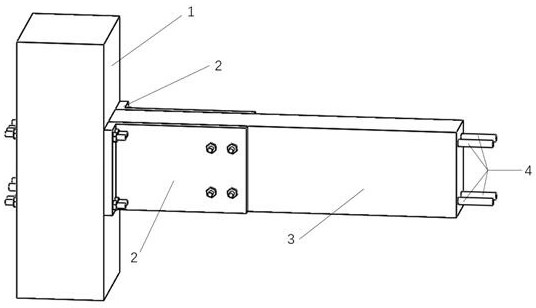 Beam-column joint connection device of fabricated reinforced concrete frame