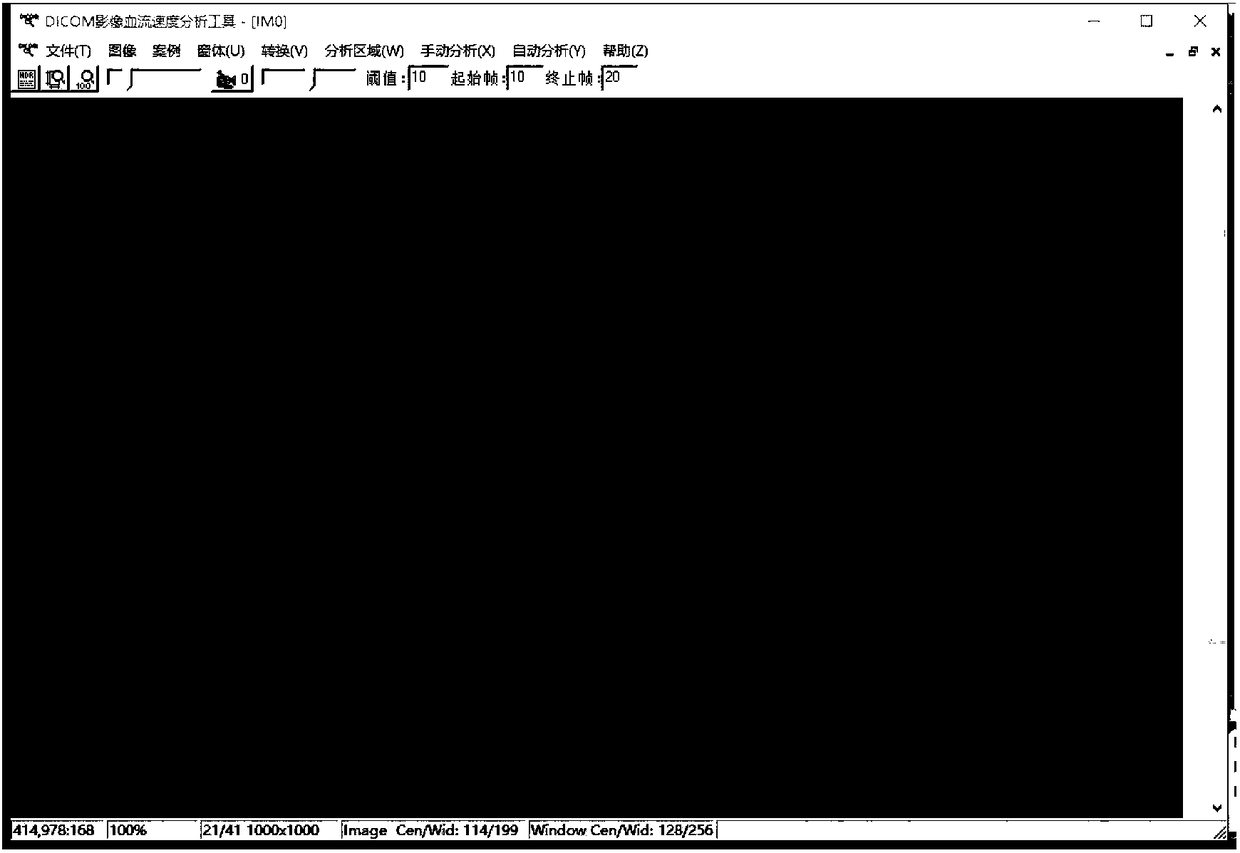 A dicom image blood flow analysis system