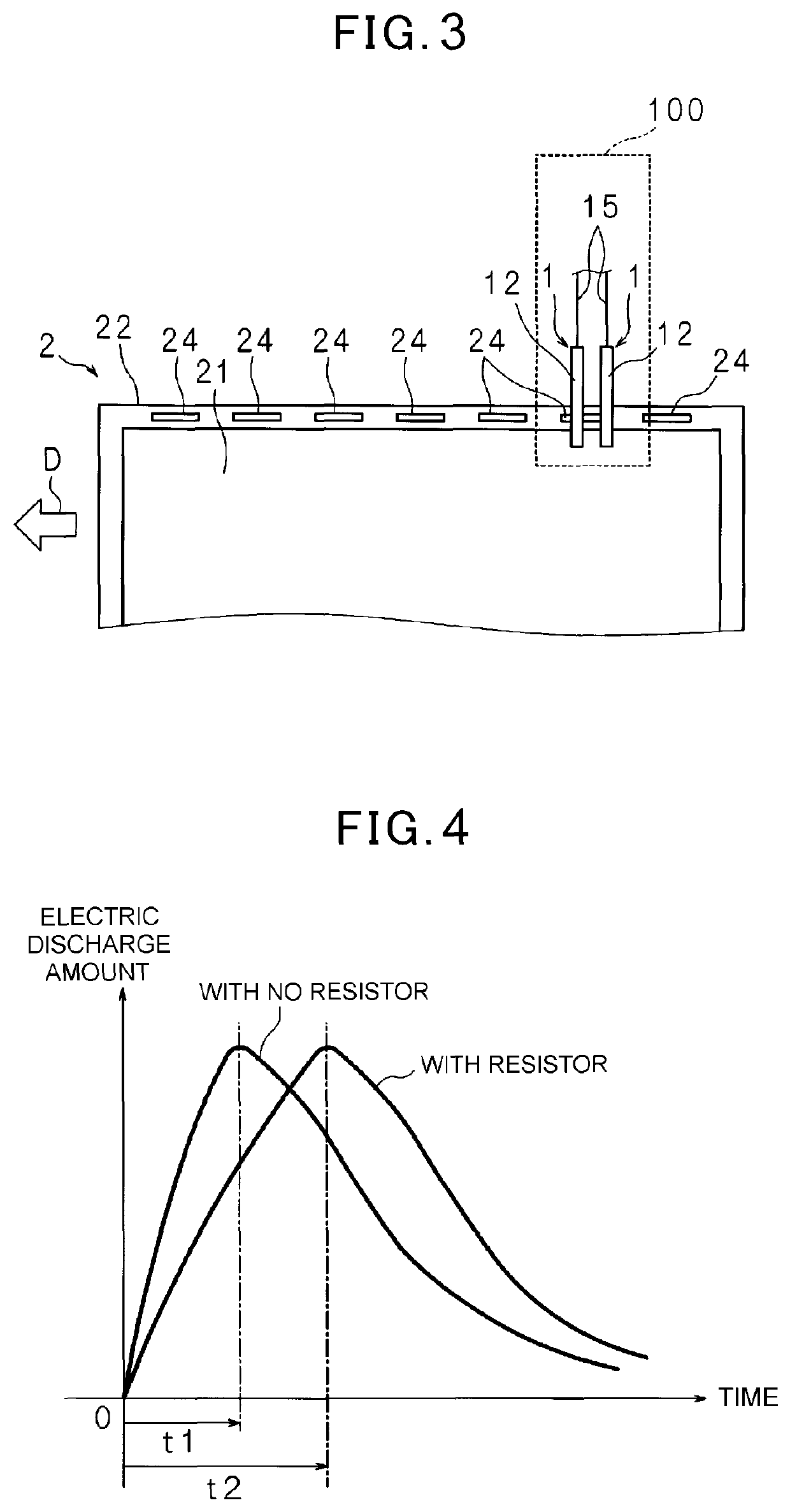 Discharging brush, discharging device, and discharging method