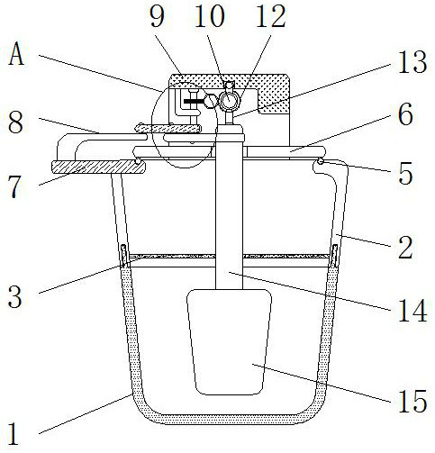 A pounding device with stirring function