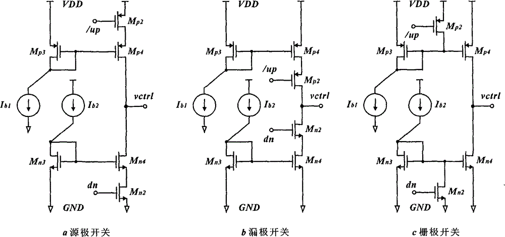 Autotracking switch type charge pump for phase lock loop