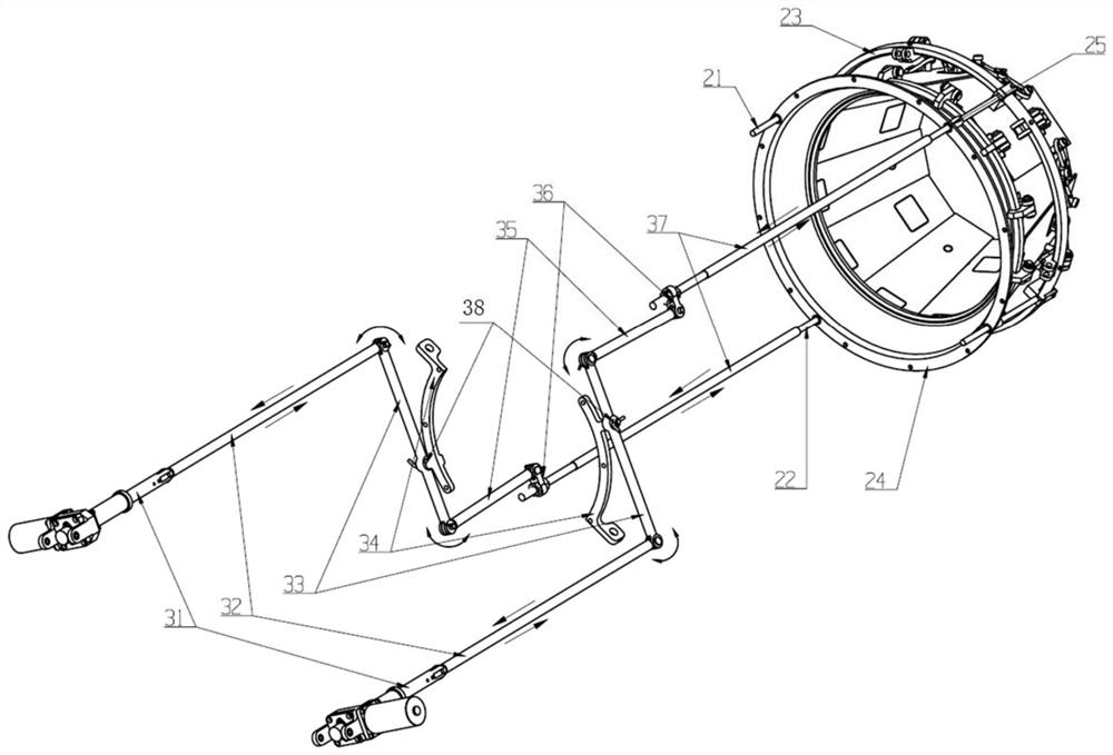 An integrated structure of electric drive afterburner and adjustable area tail nozzle