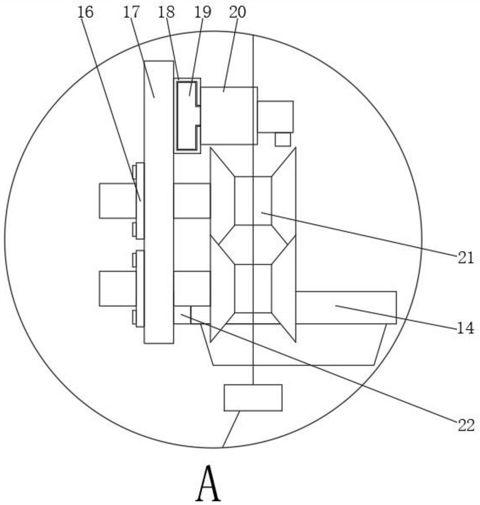 First twist conveying device of novel two-for-one twister and using method of first twist conveying device