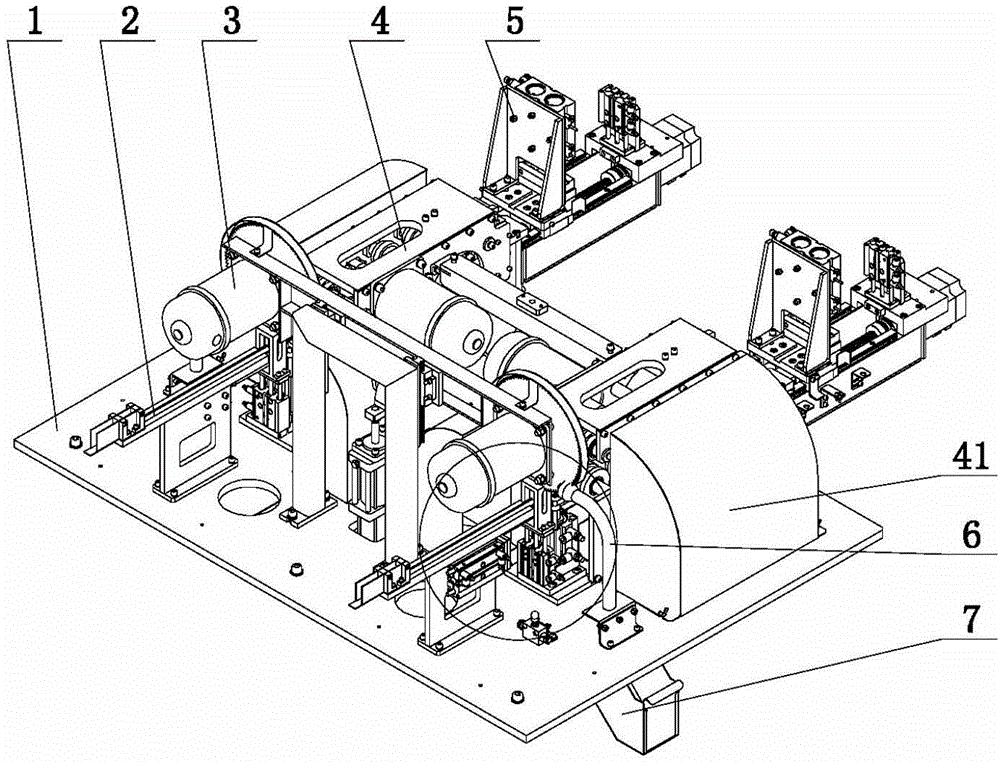 Material strip treating device