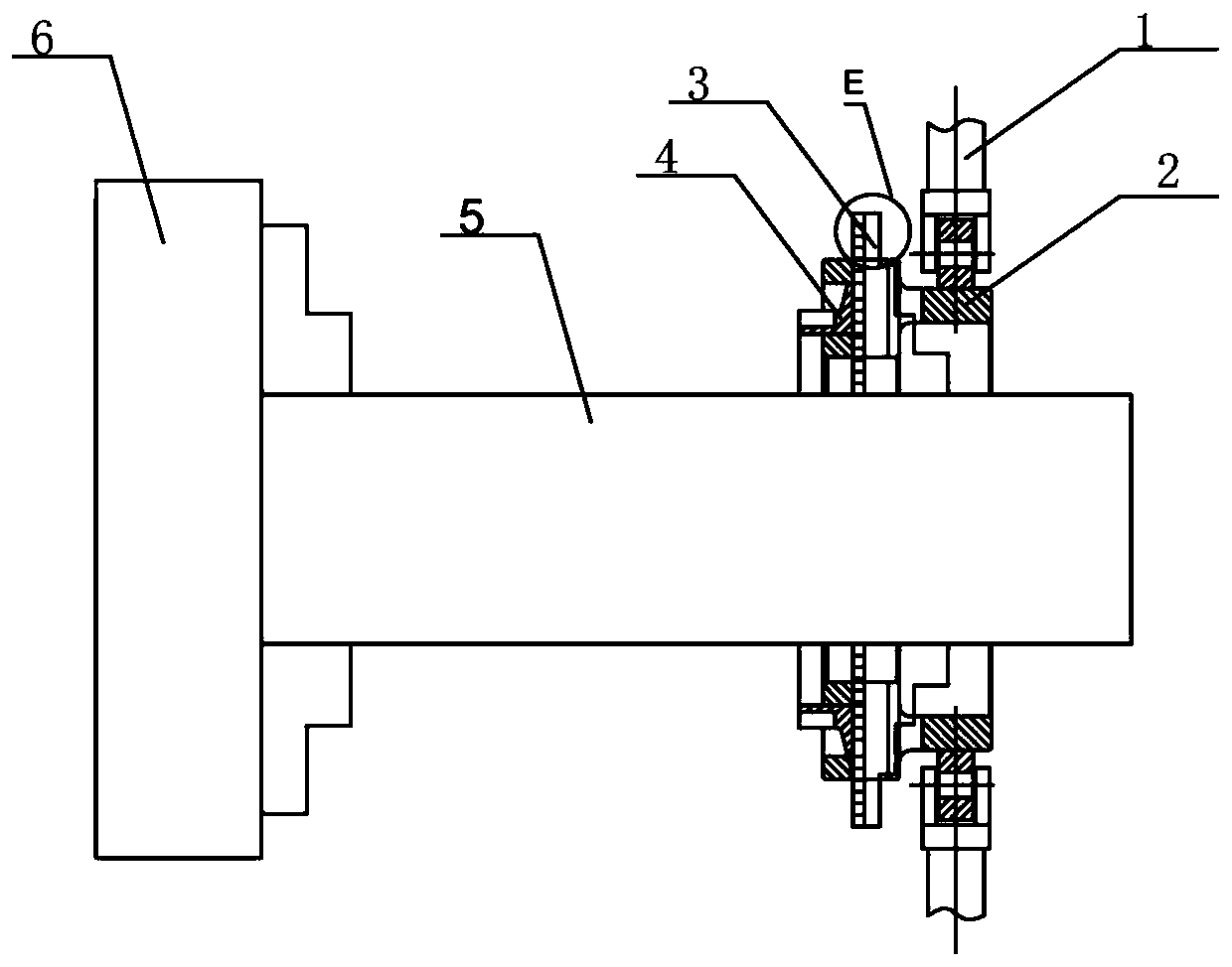 Clamp for long shaft type irregular outer circle workpieces