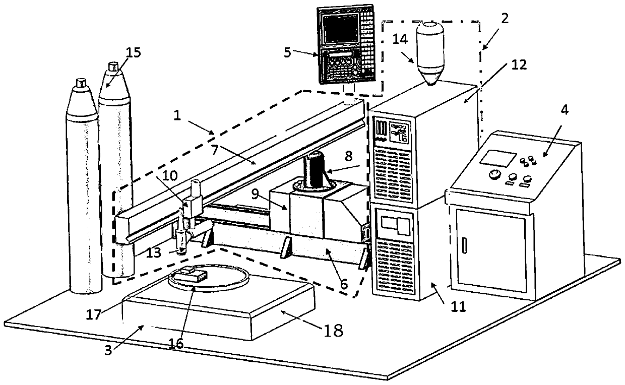 Spare part micro-arc pulse plasma rapid additive manufacturing device and method