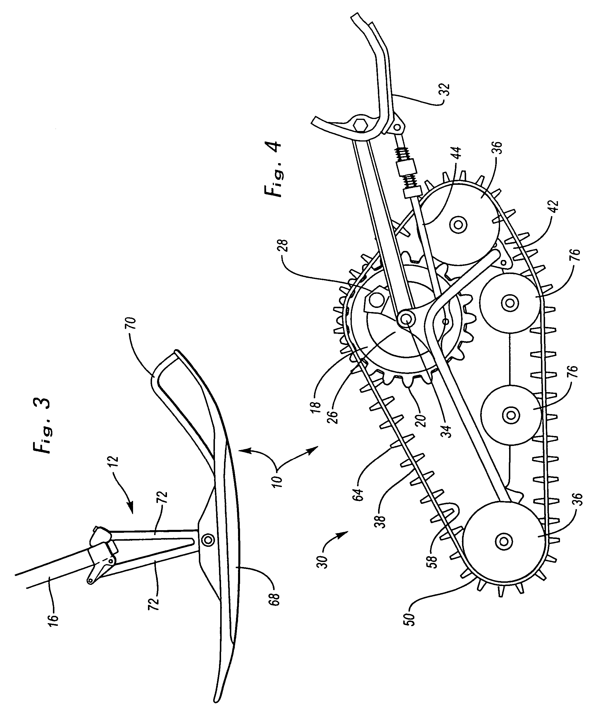 Kit for converting vehicle to tracked driven snow vehicle