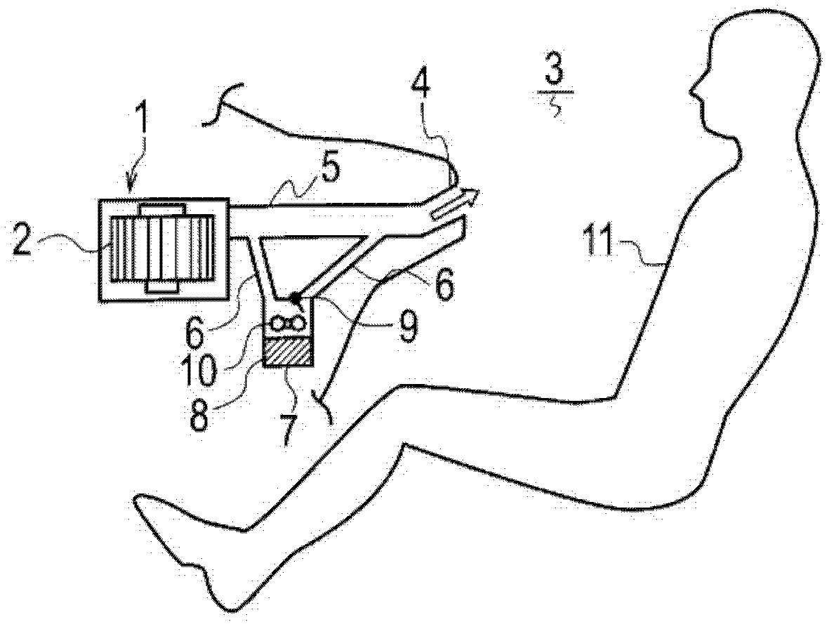 Scented air freshener for vehicle and scented air blowing method