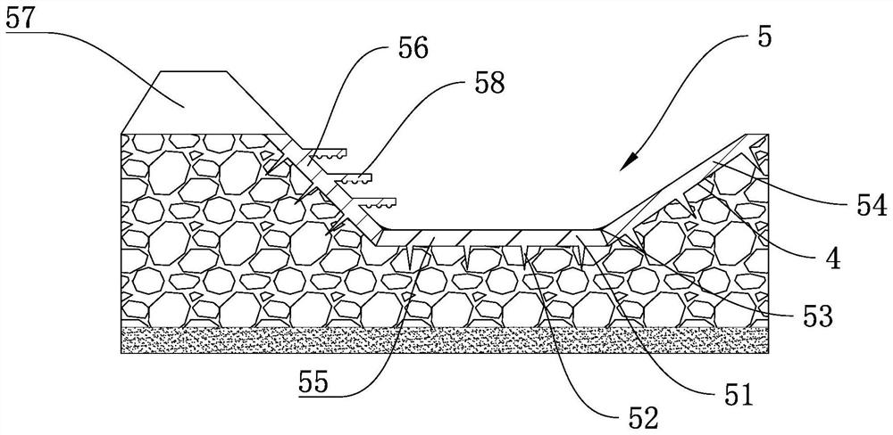 Upper-ditch and lower-base soil retaining block type ecological retaining wall suitable for mountain slopes