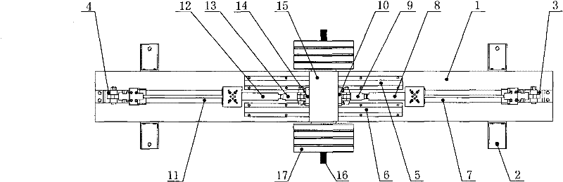 Experiment table for testing hydraulic servo system