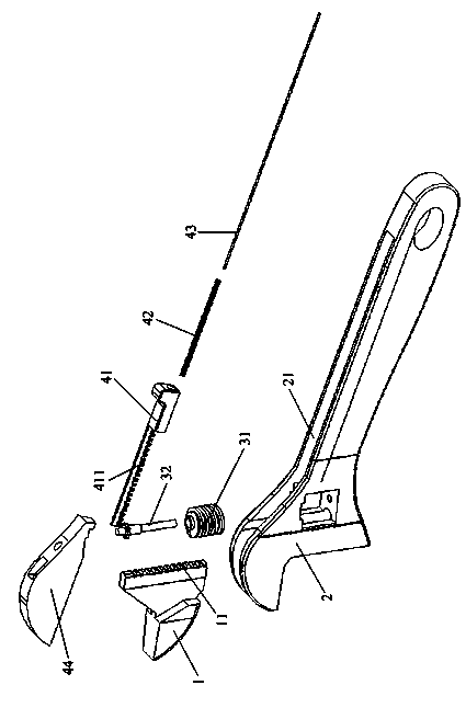 Quick-operation adjustable spanner