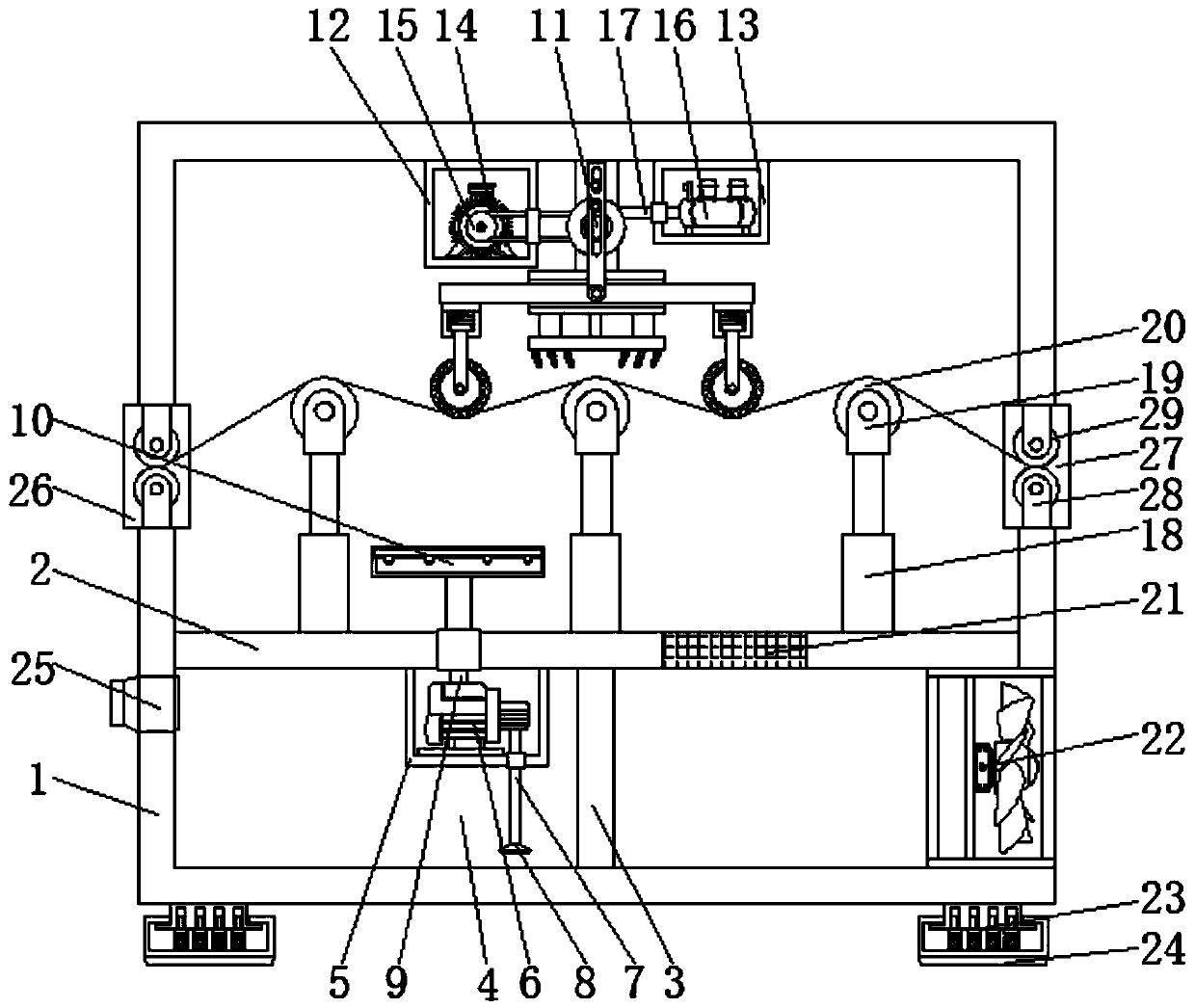 A steam drying device for textile fabrics