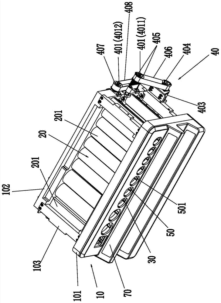 Shaped drug application station