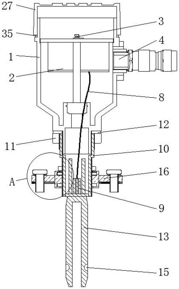 Explosion-proof tuning fork liquid level detection device