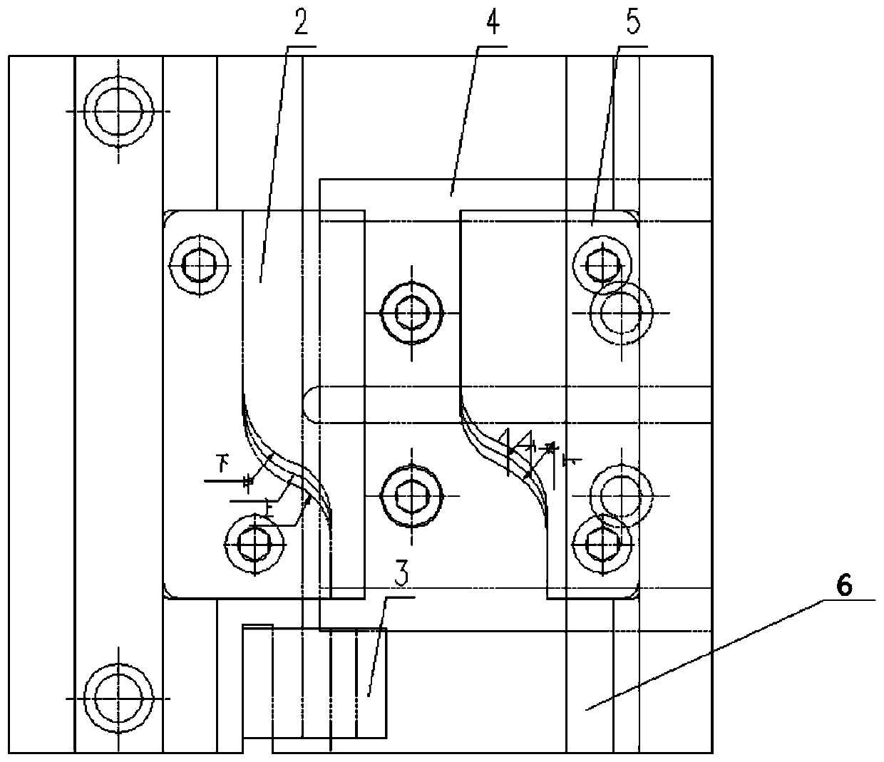 Small S bend forming tool for lead pin of armature coil