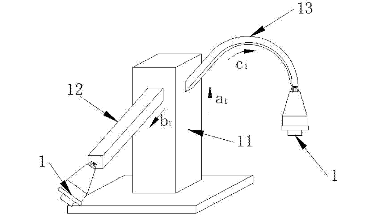 Synchronous powder-feeding space laser machining and three-dimensional forming method and device