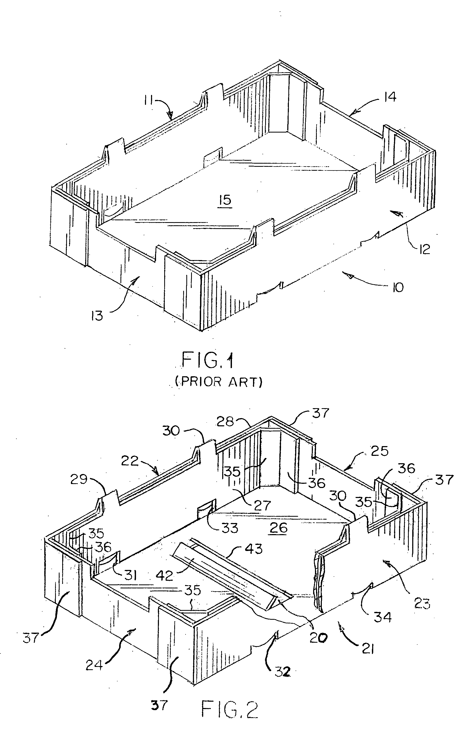 Paperboard container with bottom support