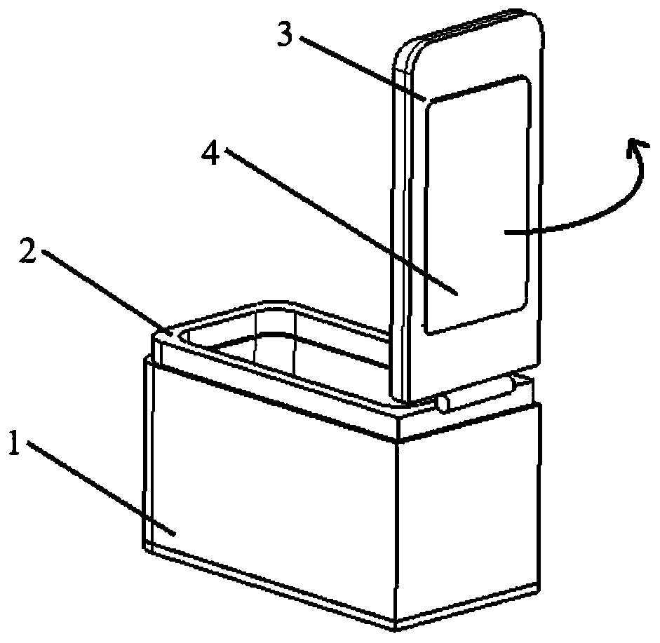 Armrest box with display screen, display screen control system and method