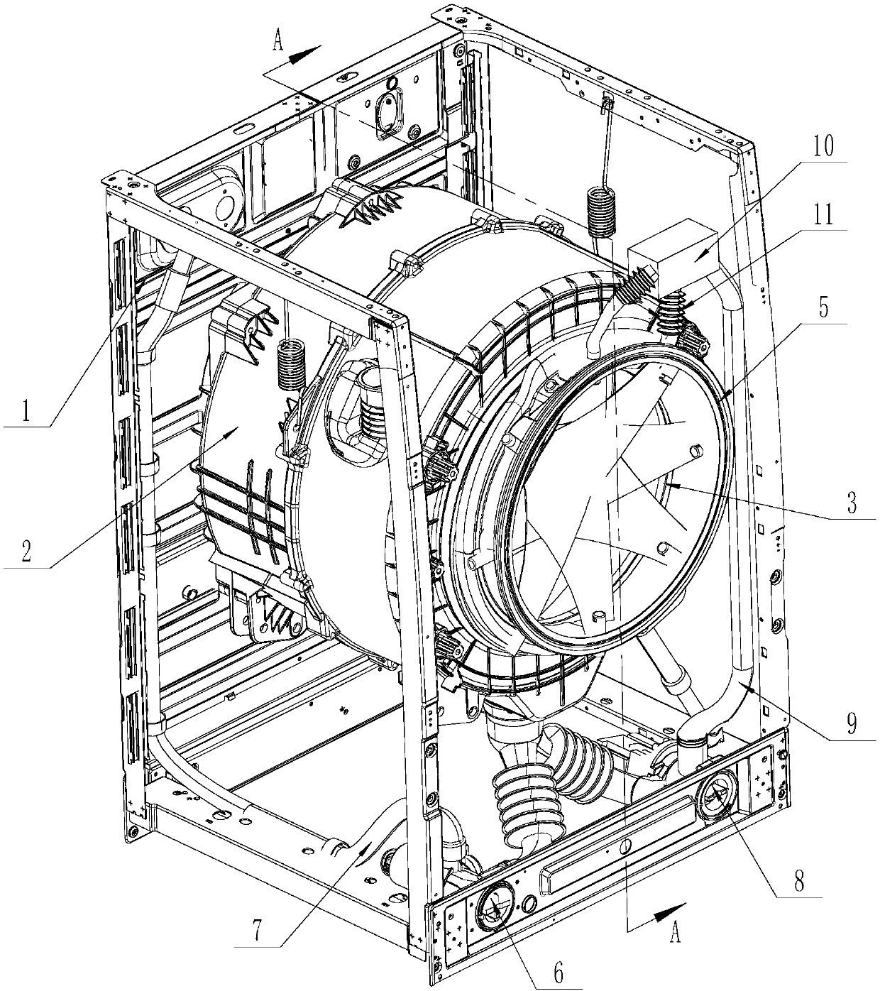 Cylinder washing machine and spray control method thereof