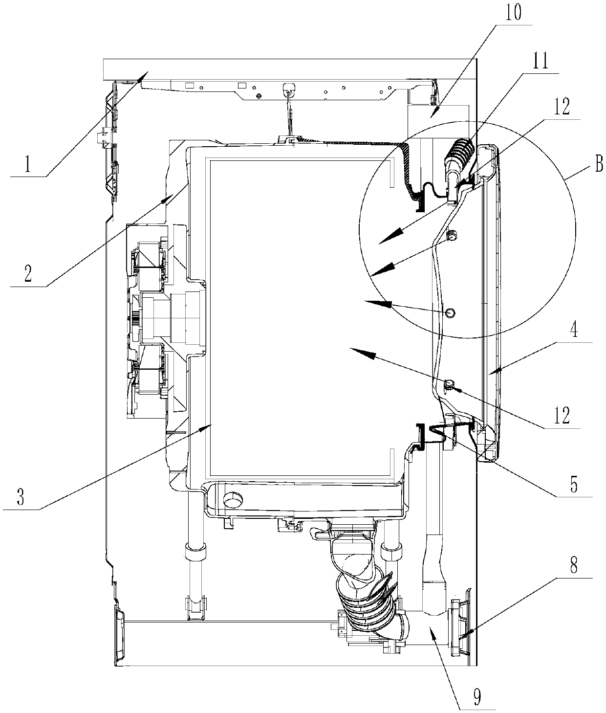 Cylinder washing machine and spray control method thereof