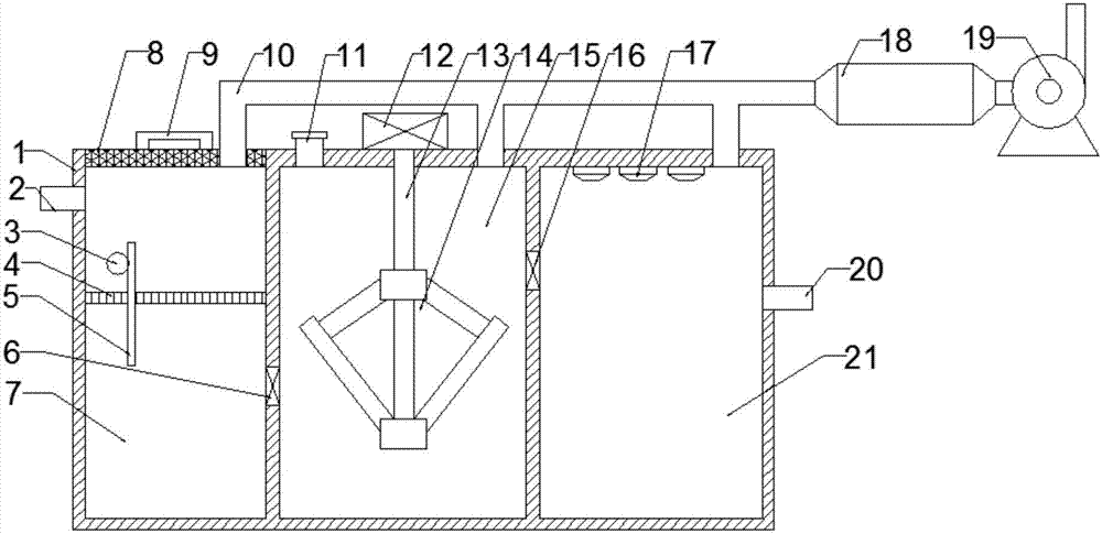 Sewage treatment device for municipal engineering