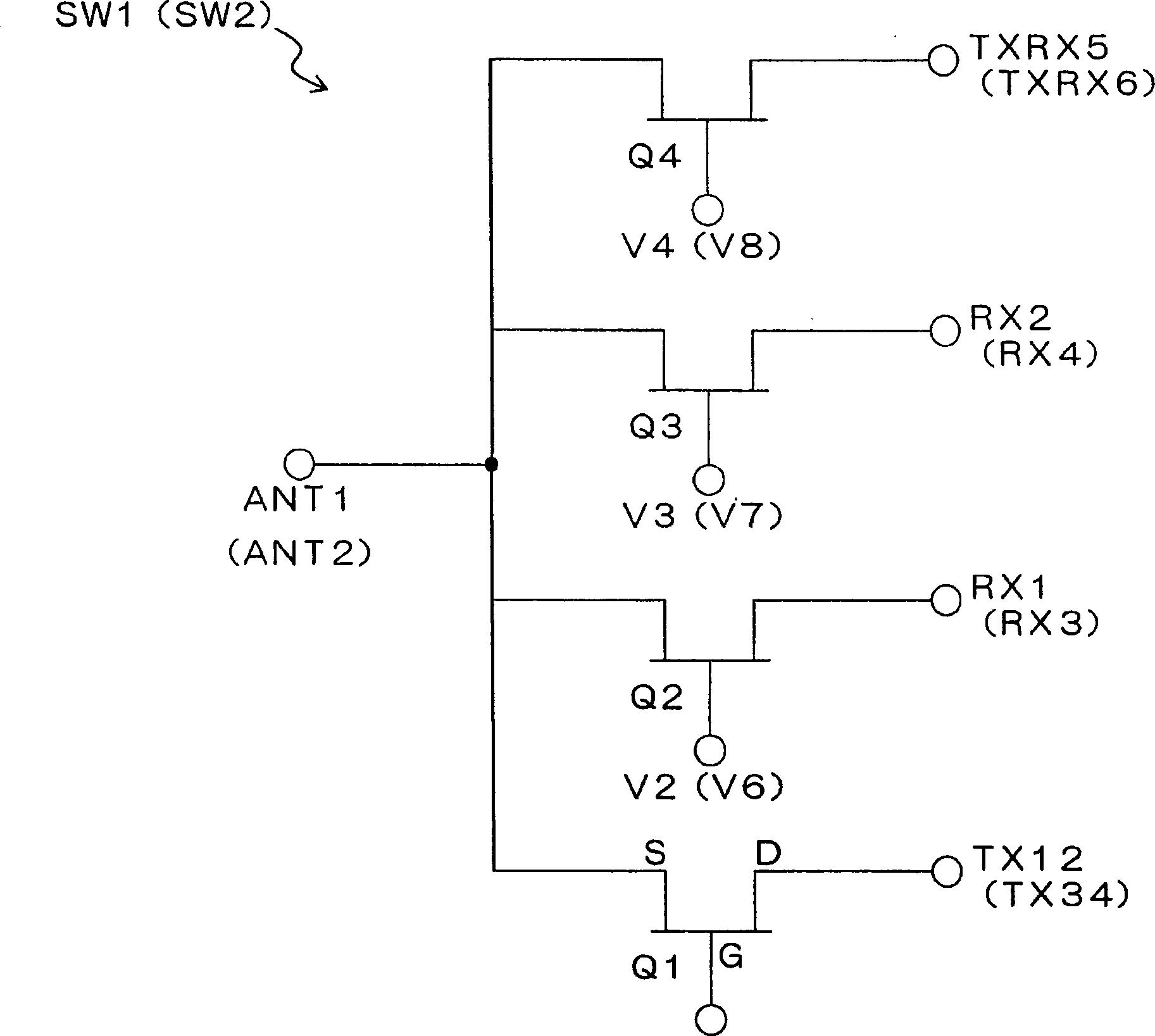 High-frequency switching circuit, high-frequency module, and wireless communications device