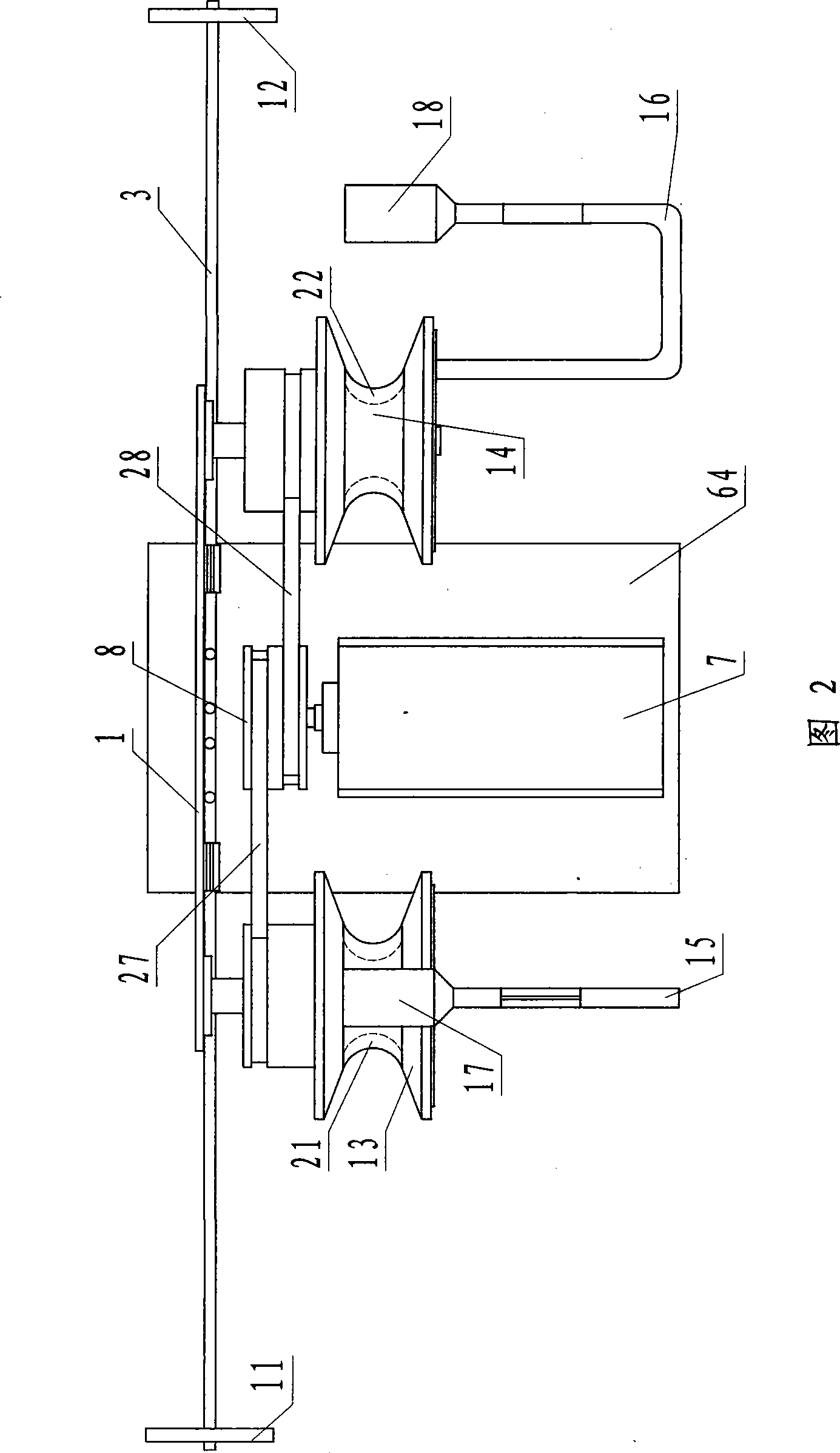 Knocking type deicer for power transmission line