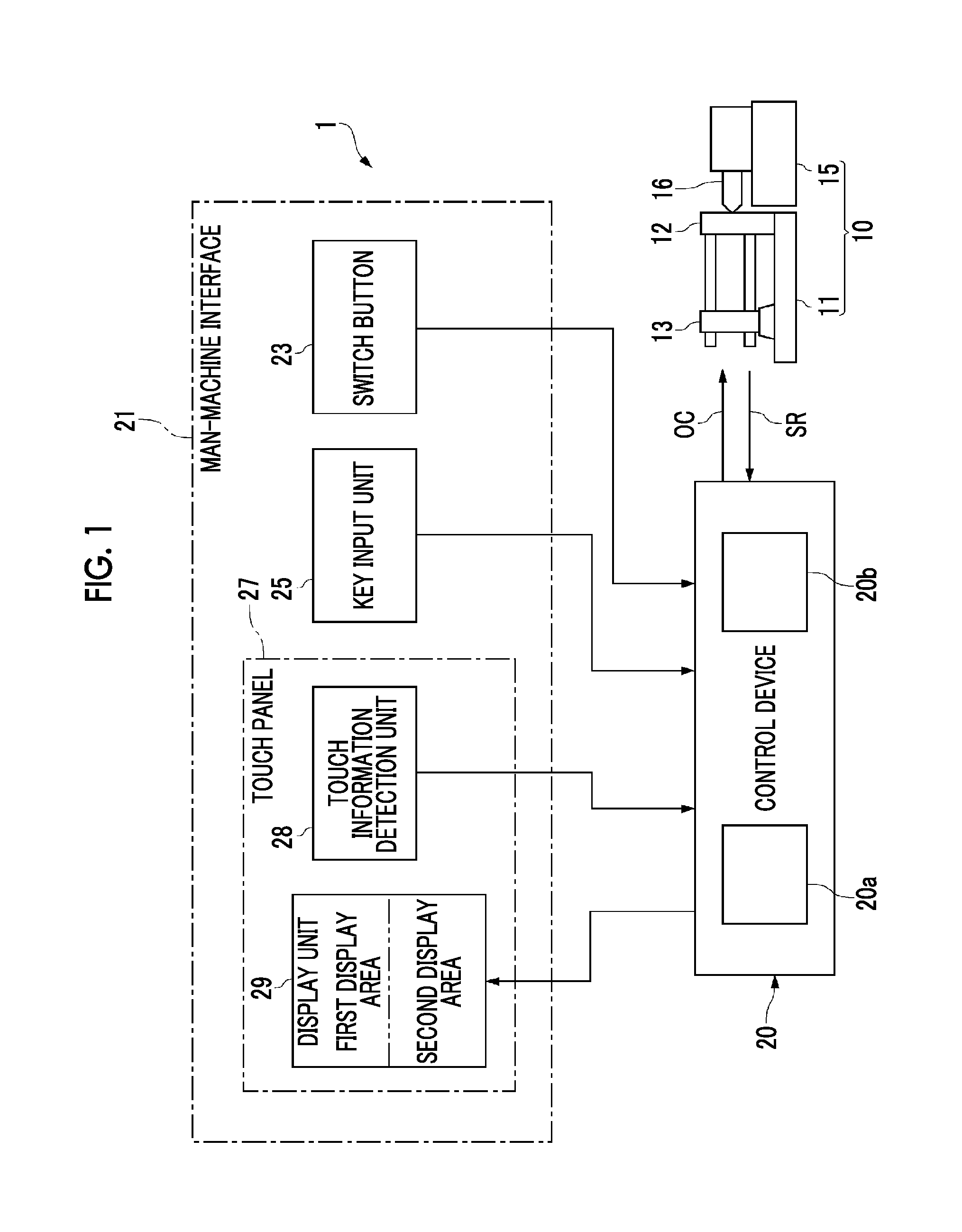 Control device for injection molding machine and screen display method