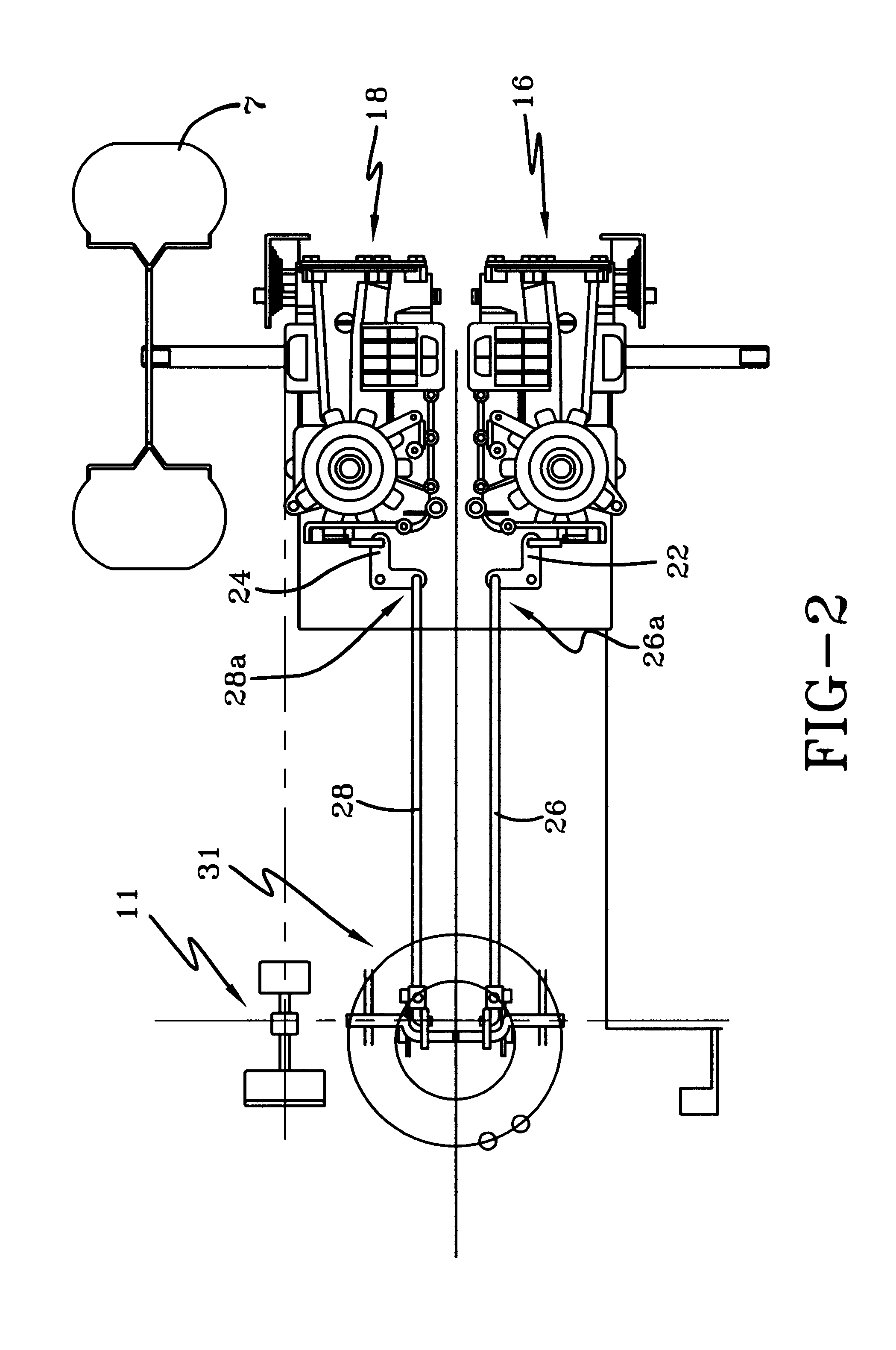 Mechanical ZTR system with steering wheel