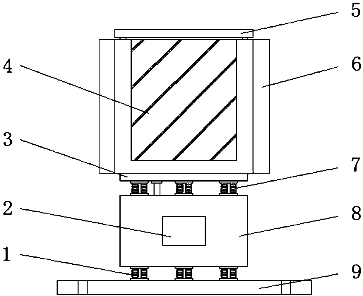 Controller fixing frame of a power and reactive power compensation system, which is convenient to disassemble and install