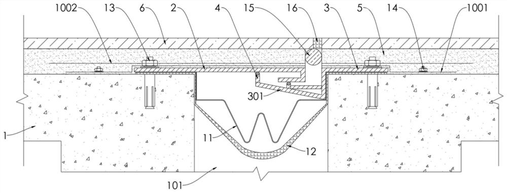 Stable building expansion joint structure