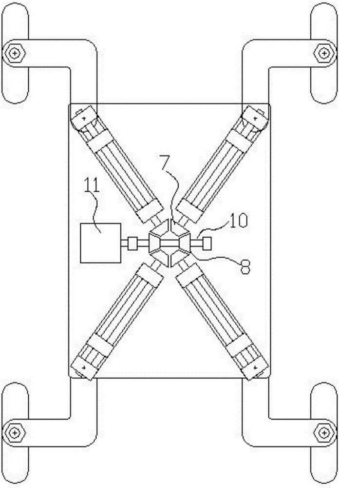 Vehicle frame mechanism with distance-adjustable wheels