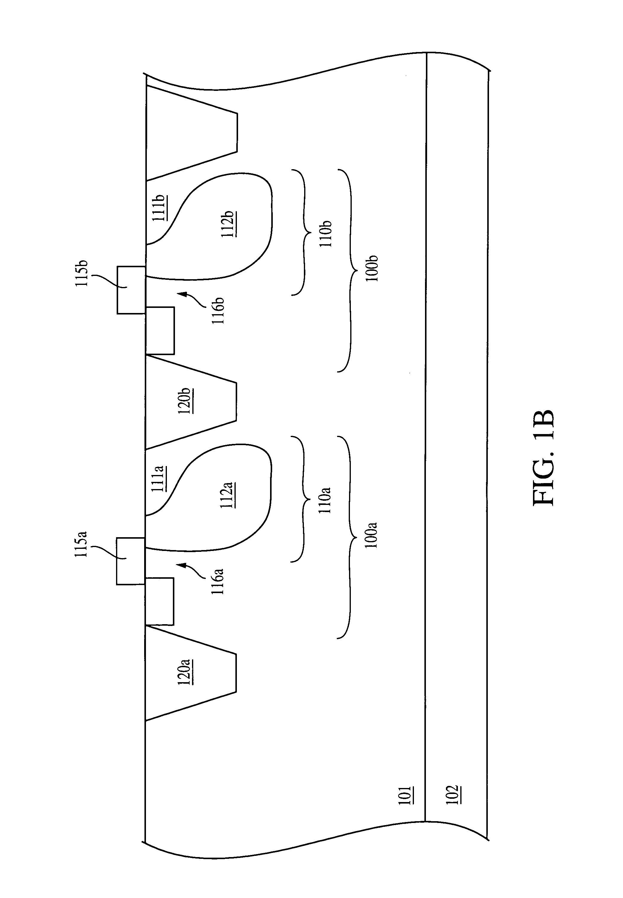 Reduced crosstalk sensor and method of formation