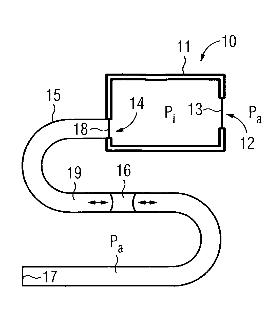 Hearing apparatus with pressure equalization for converters