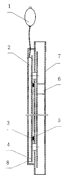 Pressing mechanism of oil consumption measuring device of vehicle oil tank