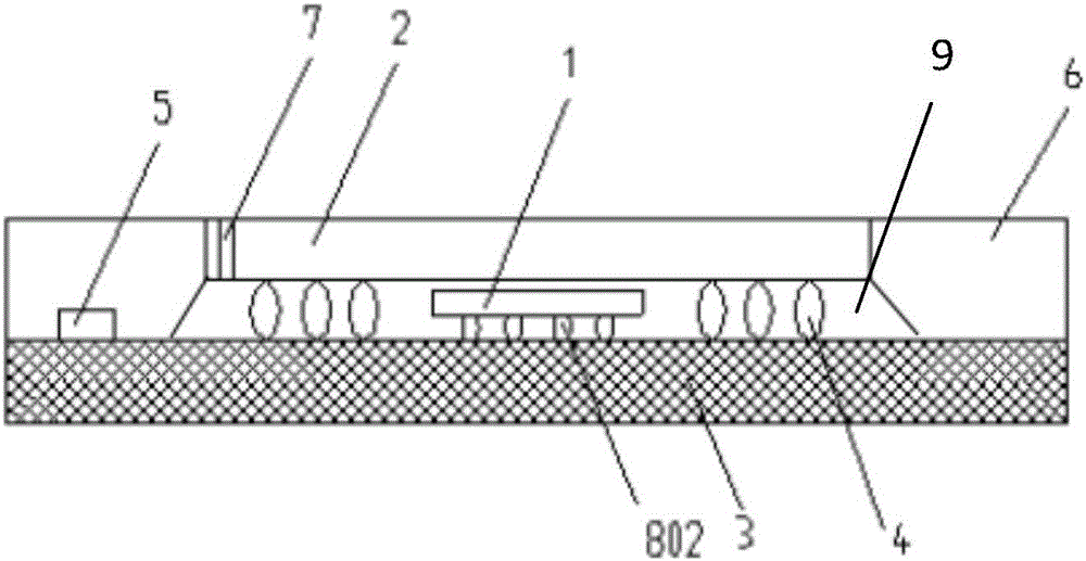 Ultrathin fingerprint identification system-level packaging piece adopting through silicon via and bare die for molding