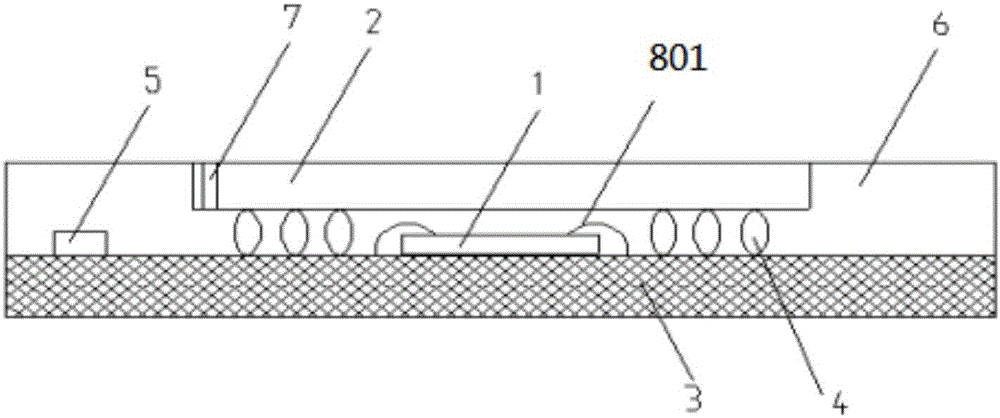 Ultrathin fingerprint identification system-level packaging piece adopting through silicon via and bare die for molding