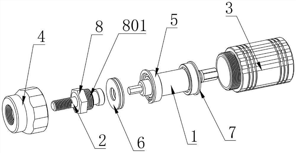 Efficient electric nut gun head with long service life