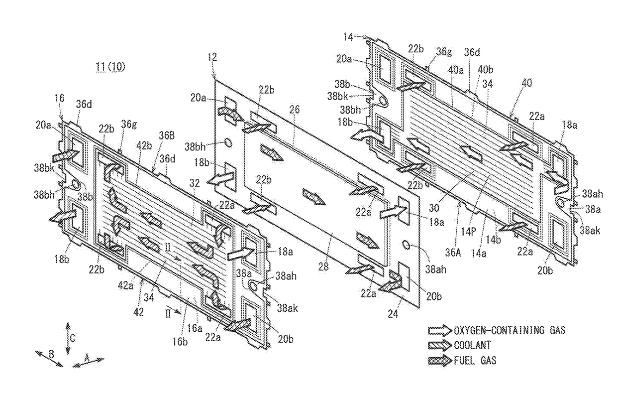 Separator for fuel cells and method for producing same