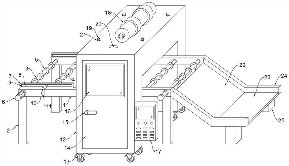 A fully automatic glue-dropping production line for decorative painting and production method thereof