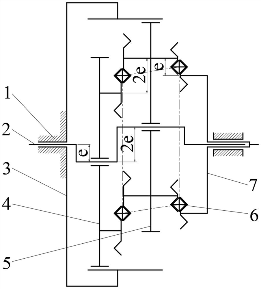 Cylindrical ring groove type double-cycloid small-tooth-difference planetary reducer