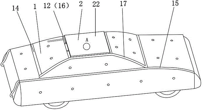 Shaded solar automotive folding-type sun-blocking device