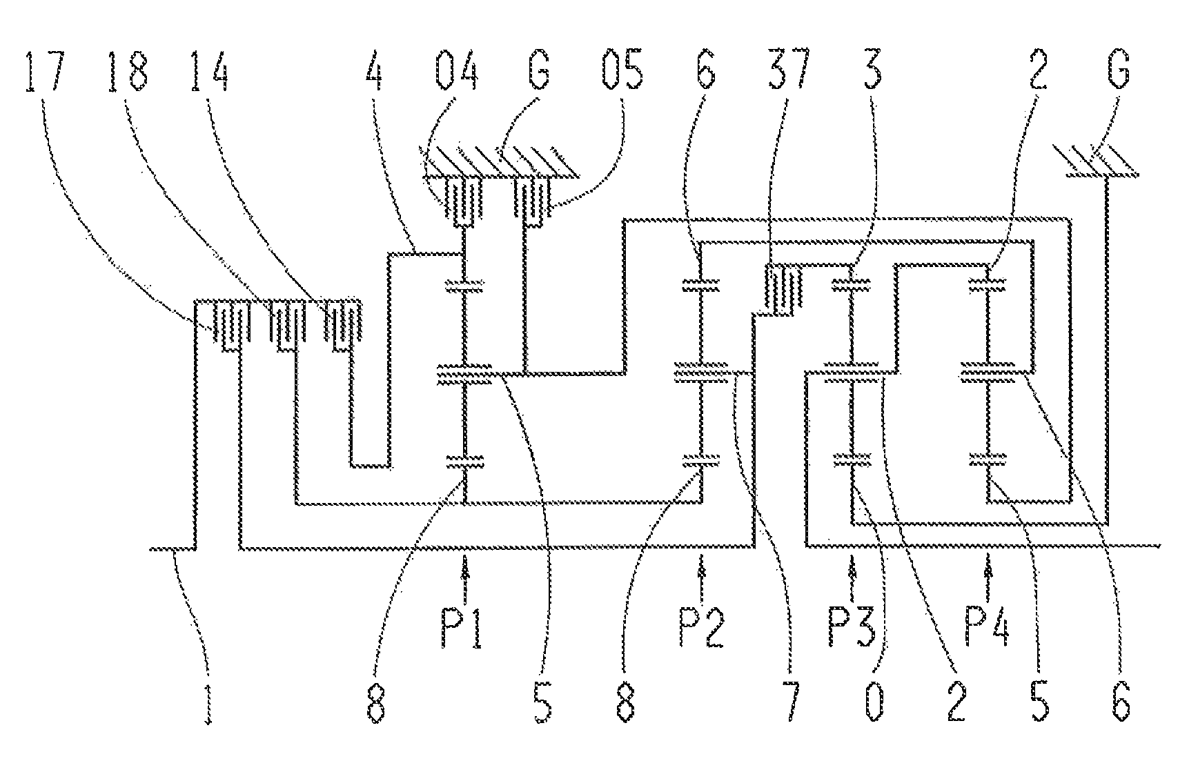 Multi-speed gearbox