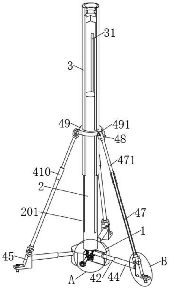 Adjustable supporting device for 5G antenna