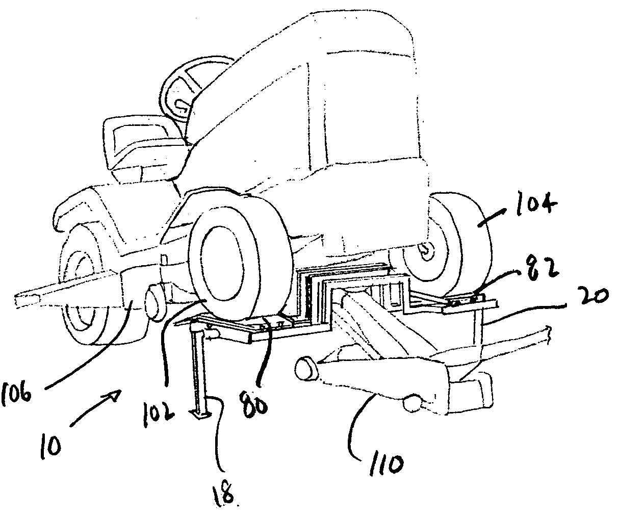 Riding lawn mower lift