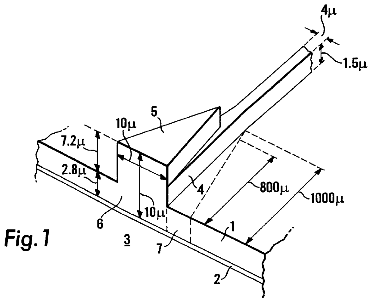 Tapered rib waveguide