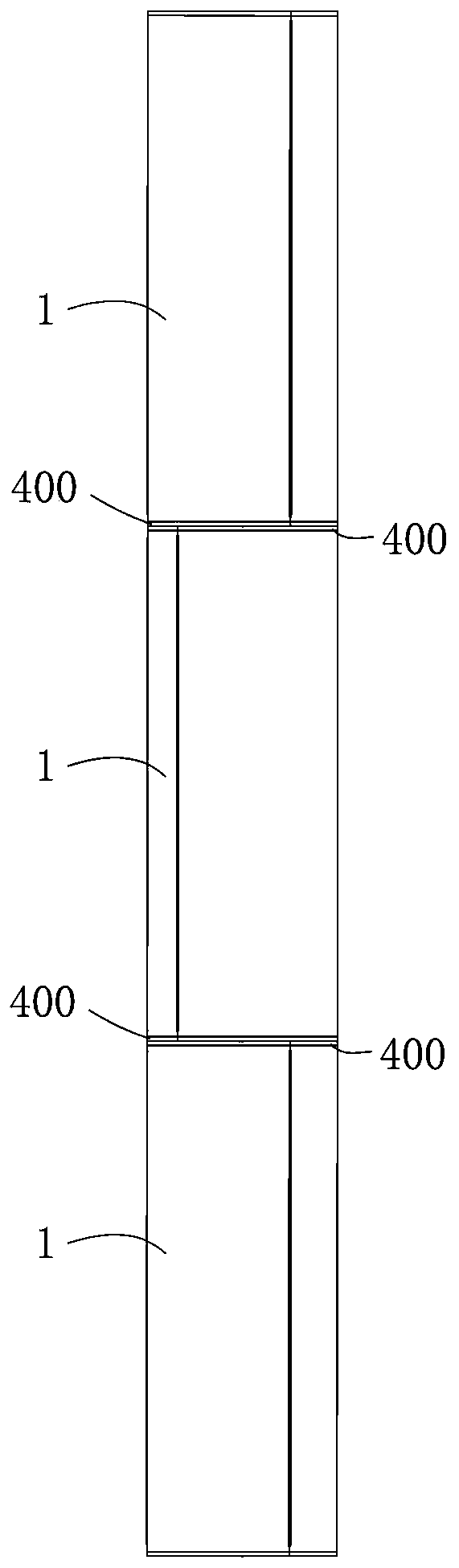 Connector, segmented tower, manufacturing method, tower and wind turbine