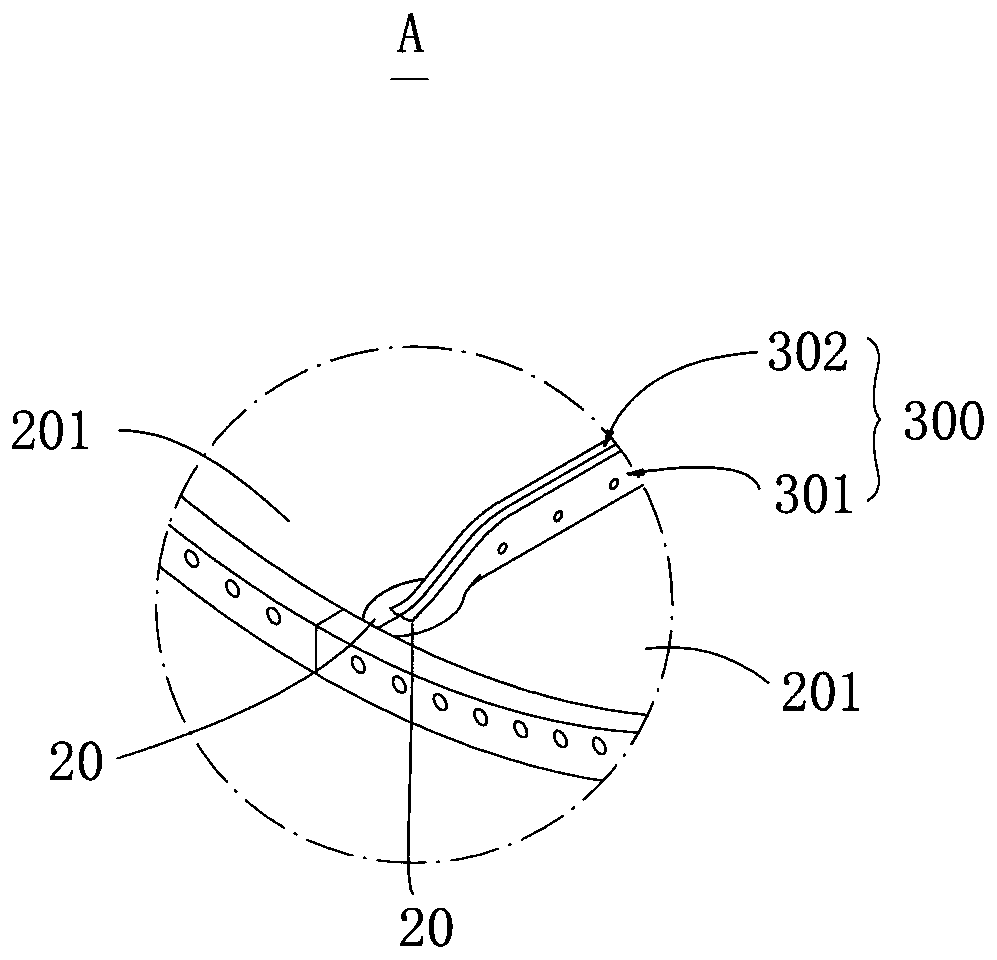 Connector, segmented tower, manufacturing method, tower and wind turbine