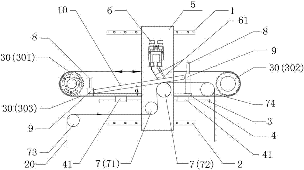 Coiled material flat screen silk-screen printing method and coiled material flat screen silk-screen printing machine